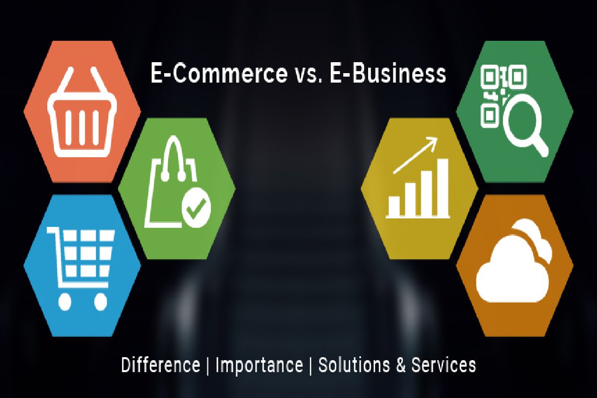 What is the difference between e-Commerce and e-Business concepts?