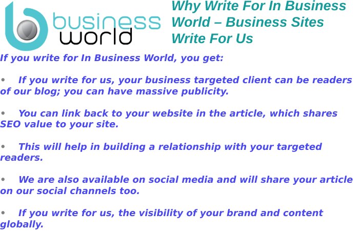 Business Sites Write For Us