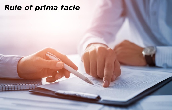 Rule of prima facie